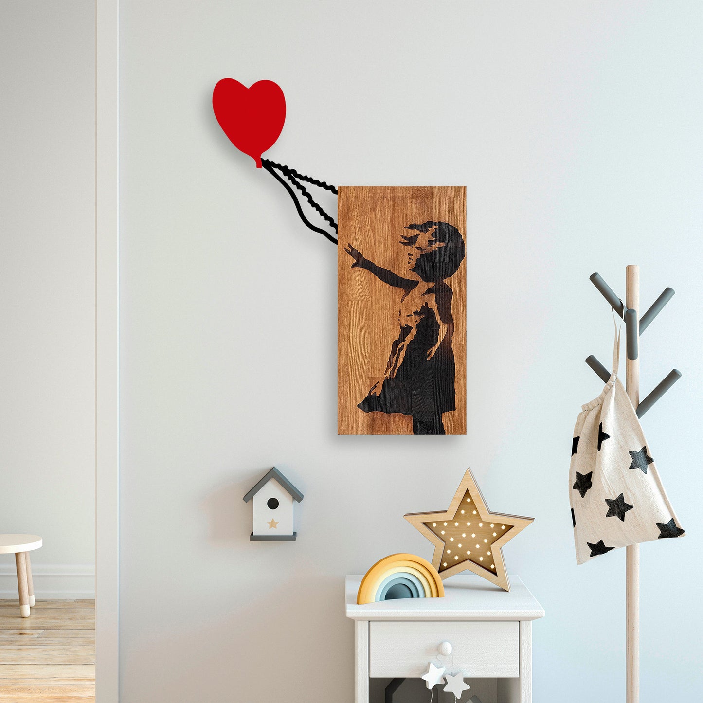 Accessorio Murale Decorativo in Legno