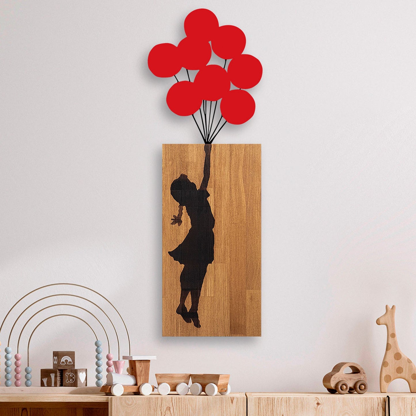 Accessorio Murale Decorativo in Legno