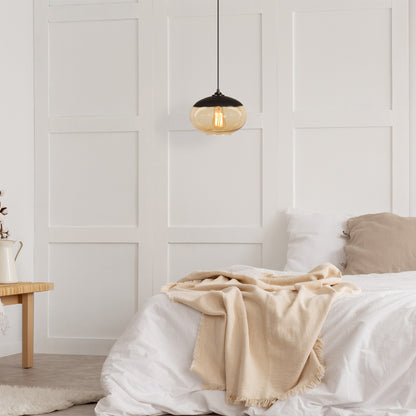 Lampadario Elegante in Metallo e Vetro