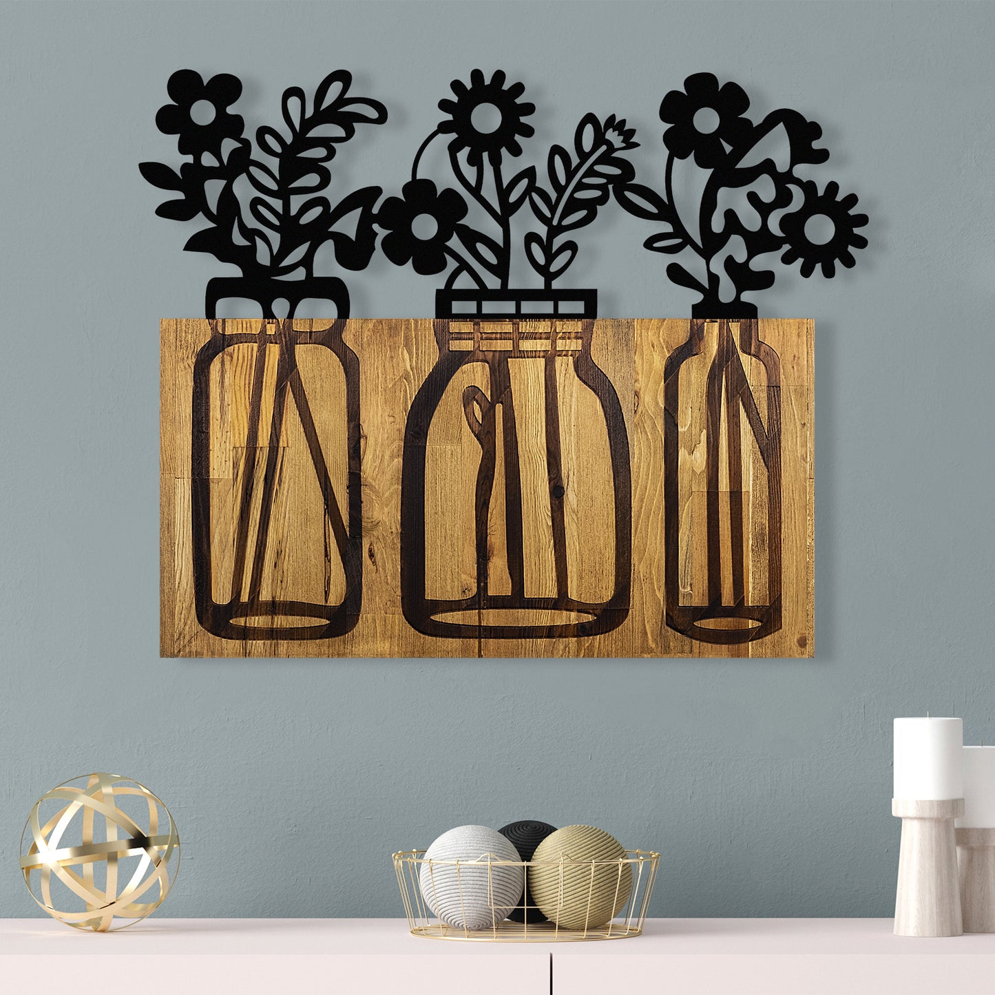 Accessorio Murale Decorativo in Legno