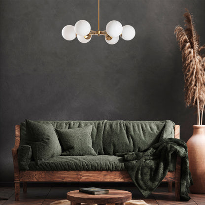 Lampadario Elegante in Metallo e Vetro