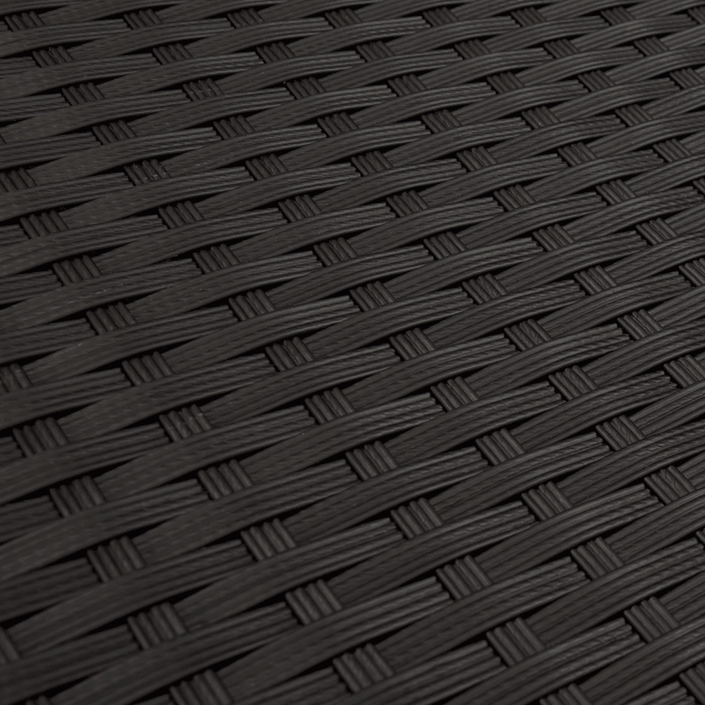 Set Divani da Giardino con Cuscini 8 pz Nero in Polyrattan
