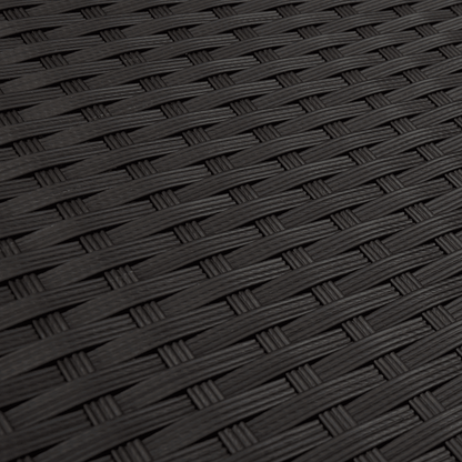 Set Divani da Giardino 12 pz con Cuscini Nero in Polyrattan