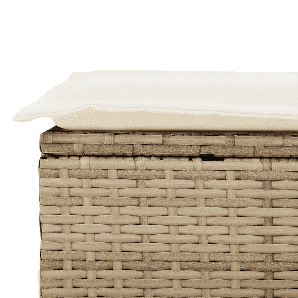 Set Divano da Giardino 6 pz con Cuscini Beige in Polyrattan