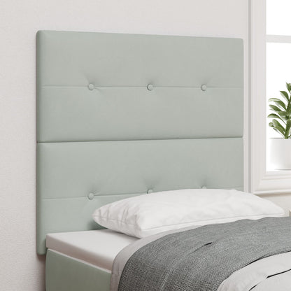 Testiera vidaXL imbottita con bottoni Grigio chiaro 80 cm in Velluto