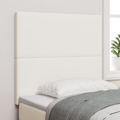 Testiera vidaXL Design Semplice Crema 80 cm in Tessuto Vellutato