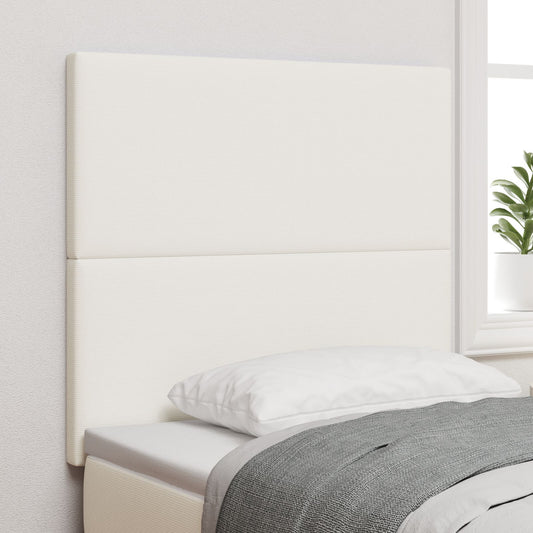 Testiera vidaXL Design Semplice Crema 80 cm in Tessuto Vellutato