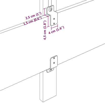 Testiera vidaXL imbottita con bottoni Grigio chiaro 80 cm in Velluto