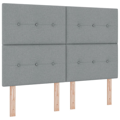 Testiera vidaXL Imbottita Grigia Chiara 140 cm in Tessuto