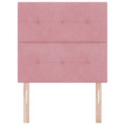 Testiera vidaXL imbottita a bottoni Rosa 90 cm in Velluto