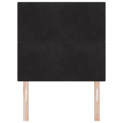 Testiera vidaXL con bottoni trapuntati nera 80 cm in velluto