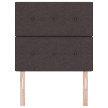Testiera vidaXL Button Tufted Marrone Scuro 100 cm Tessuto