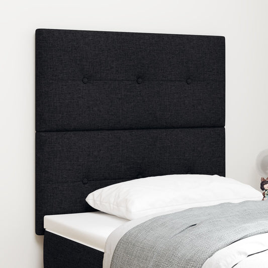 Testiera imbottita vidaXL Nera 100 cm in tessuto