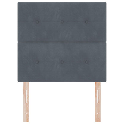 Testiera Button Tufted Grigio Scuro 80 cm in Velluto