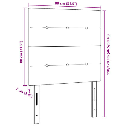 Testiera vidaXL con bottoni trapuntati nera 80 cm in velluto