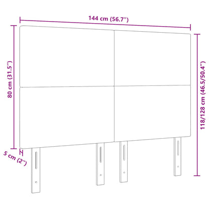 Testiera vidaXL semplice crema 140cm in velluto