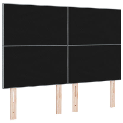 Testiera vidaXL Imbottita Grigia Chiara 140 cm in Tessuto