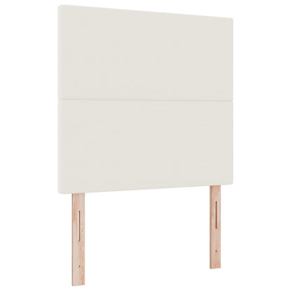 Testiera vidaXL Design Semplice Crema 80 cm in Tessuto Vellutato
