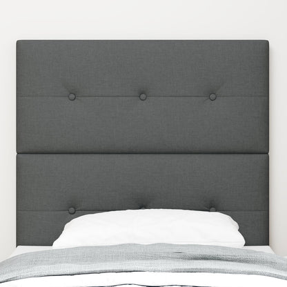 Testiera vidaXL con bottoni imbottita grigia scura 80 cm in tessuto