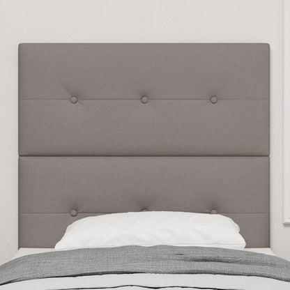 Testiera vidaXL Imbottita con Bottoni Tortora 90 cm in Tessuto