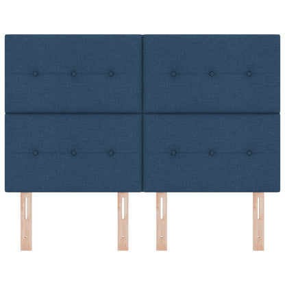 Testiera vidaXL Con Bottoni Capitonnè Blu 140 cm In Tessuto