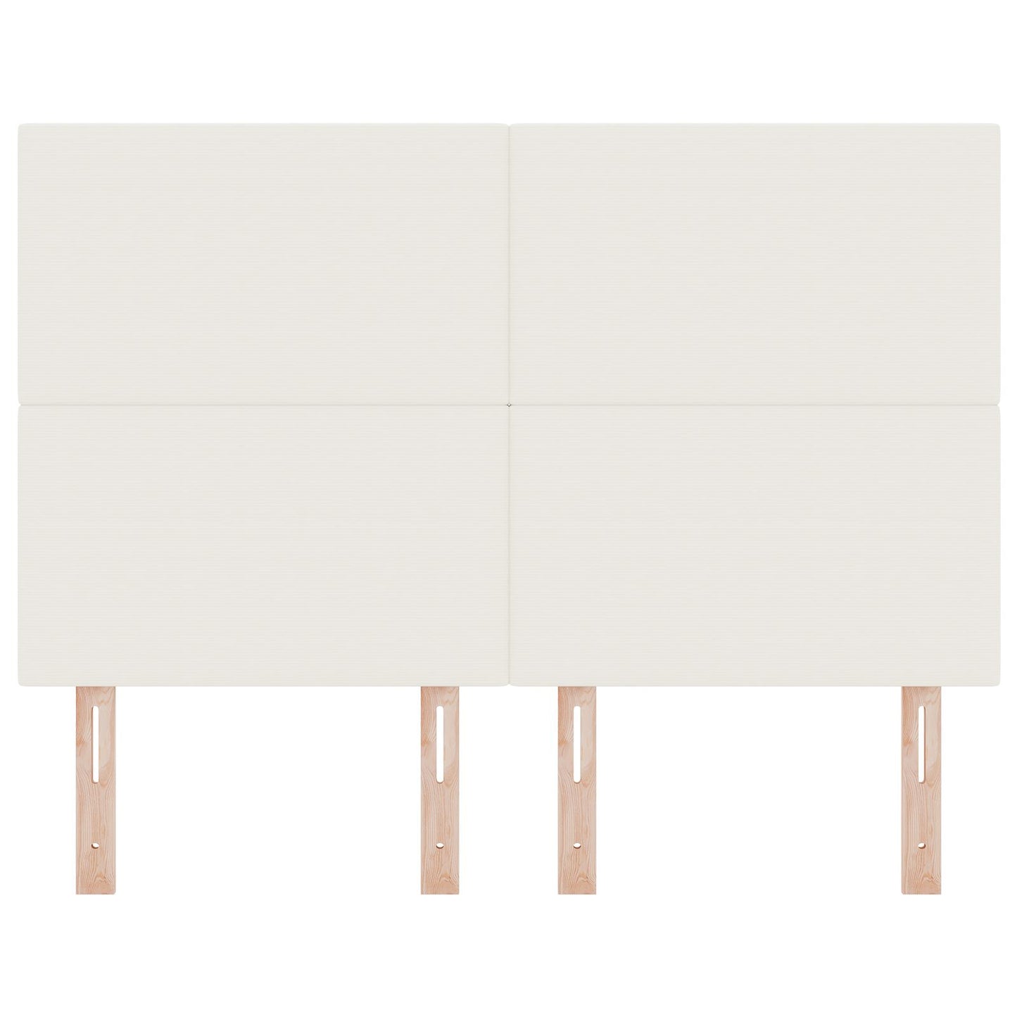 Testiera vidaXL semplice crema 140cm in velluto
