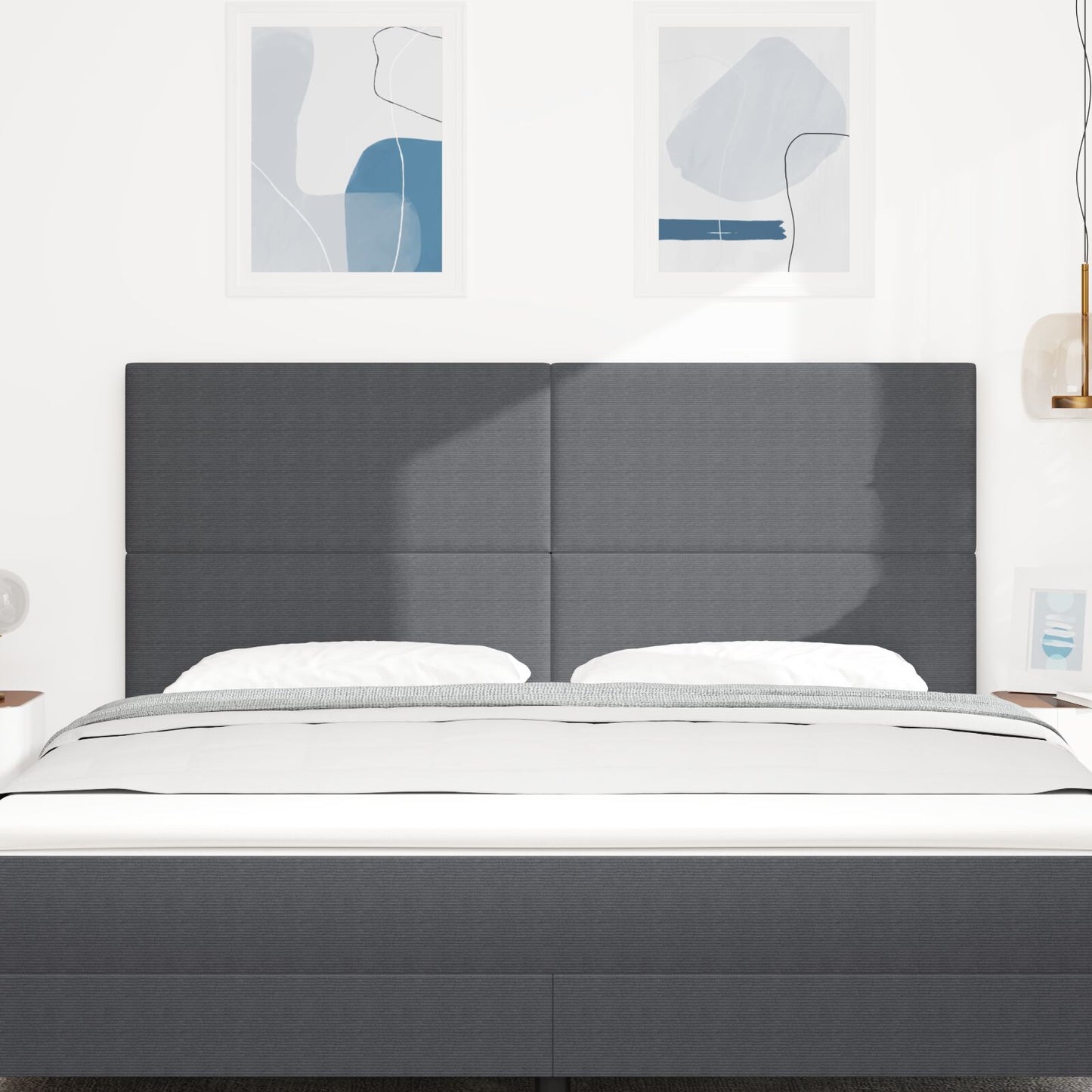 testiera vidaXL design semplice grigio scuro 180 cm in tessuto corduroy