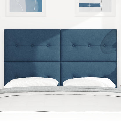 Testiera vidaXL Con Bottoni Capitonnè Blu 140 cm In Tessuto