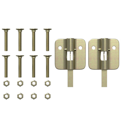 Gambe per panchina da birra 2 pcs Pieghevoli Nero Acciaio zincato