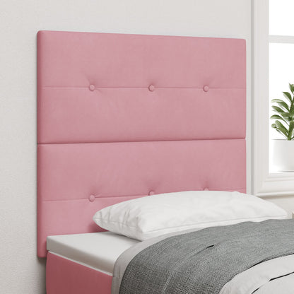 Testiera vidaXL imbottita a bottoni Rosa 90 cm in Velluto