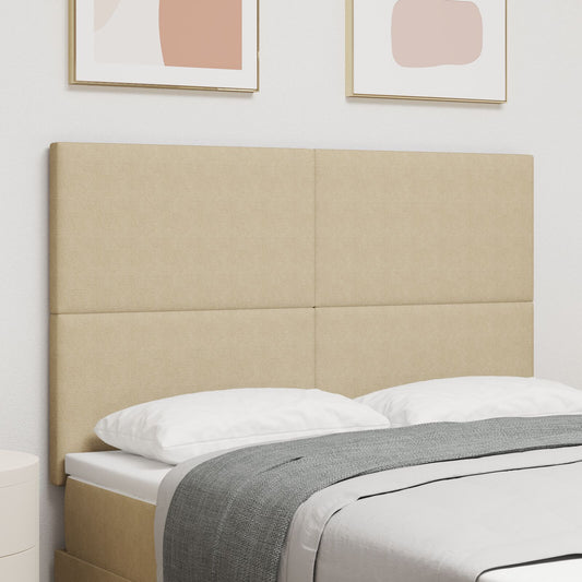 Testiera Design Semplice Verde Chiaro Grigio 140 cm Tessuto in Corduroy