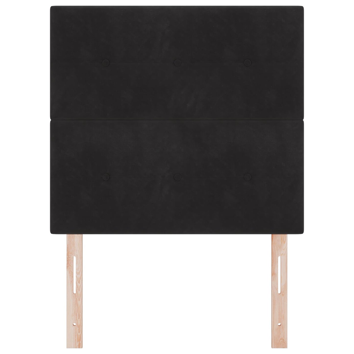 Testiera VidaXL Bottoni Trapuntata Nera 100 cm in Velluto