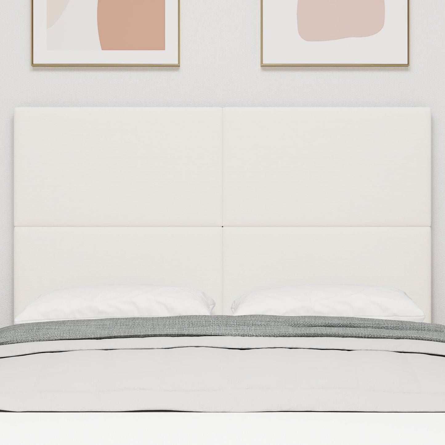 Testiera vidaXL semplice crema 140cm in velluto