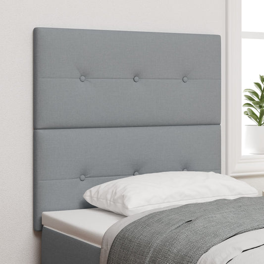 testiera imbottita vidaXL grigia chiara 90 cm in tessuto