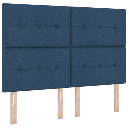 Testiera vidaXL Con Bottoni Capitonnè Blu 140 cm In Tessuto