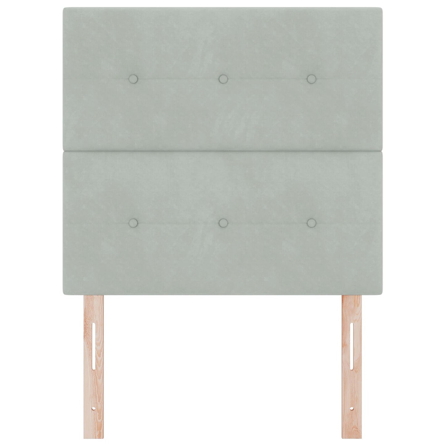 Testiera vidaXL imbottita con bottoni Grigio chiaro 80 cm in Velluto