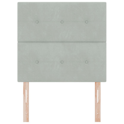 Testiera vidaXL imbottita con bottoni Grigio chiaro 80 cm in Velluto
