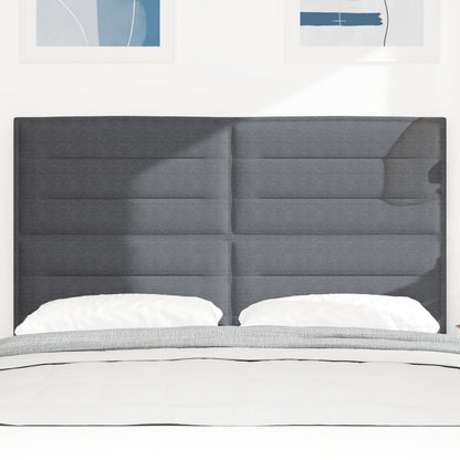 Testiera vidaXL Design Semplice Grigio Scuro 140 cm Tessuto Corduroy