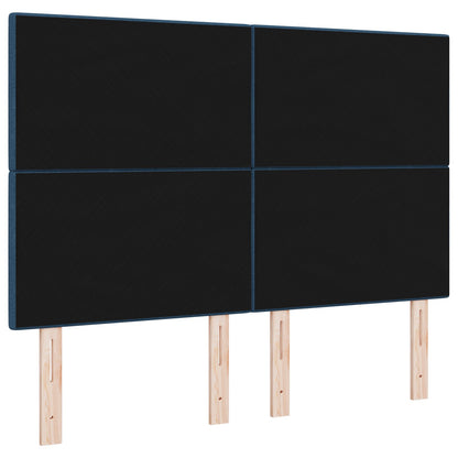 Testiera vidaXL Con Bottoni Capitonnè Blu 140 cm In Tessuto