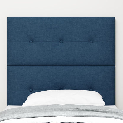 Testiera vidaXL Imbottita con Bottoni Blu 80 cm in Tessuto
