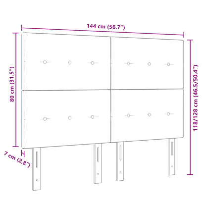 Testiera vidaXL a bottoni trapuntata rosa 140 cm in velluto