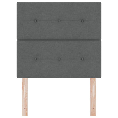 Testiera vidaXL con bottoni imbottita grigia scura 80 cm in tessuto