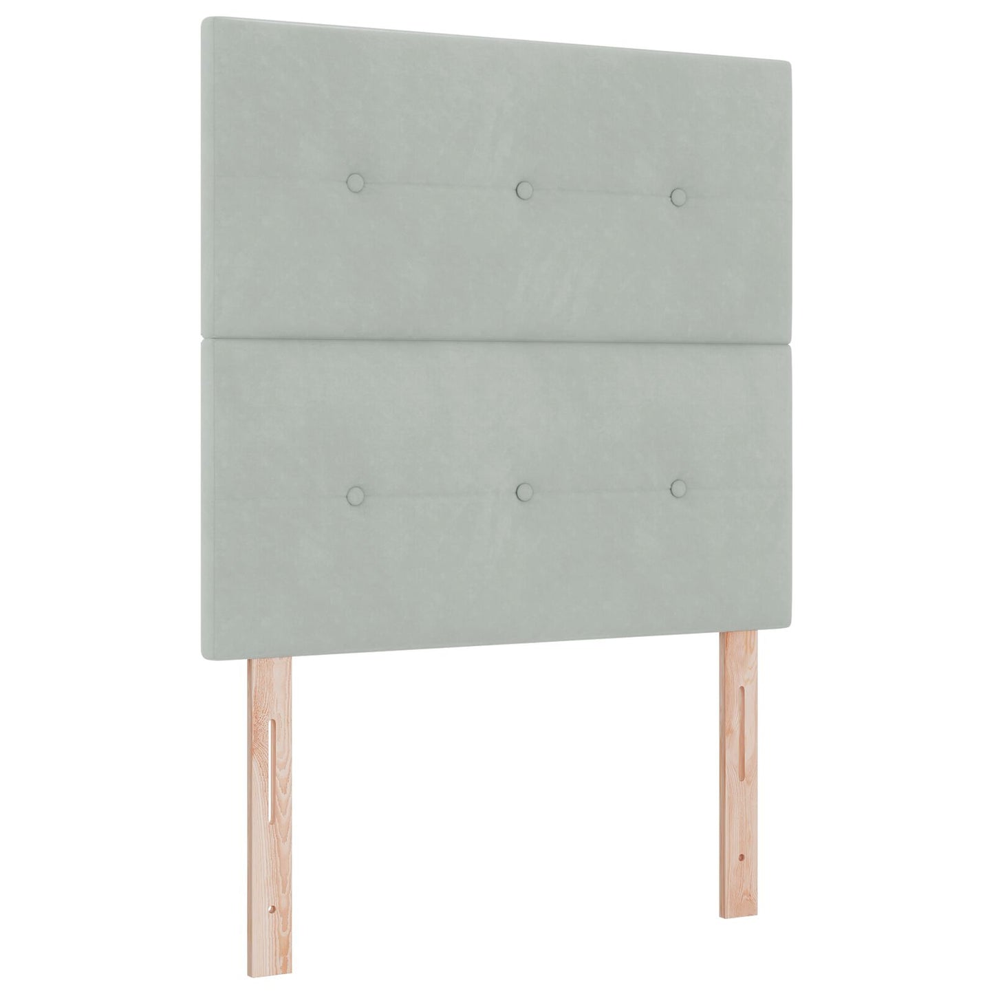 Testiera vidaXL imbottita con bottoni Grigio chiaro 80 cm in Velluto