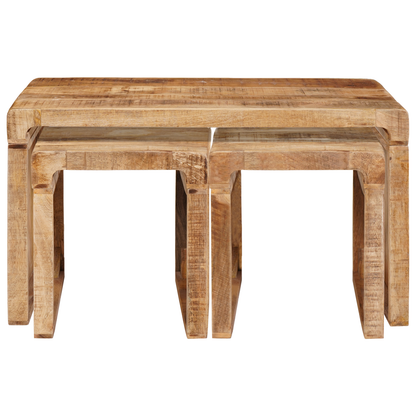 Tavolo Nesting 3 pz Marrone 82 x 40 x 46 cm