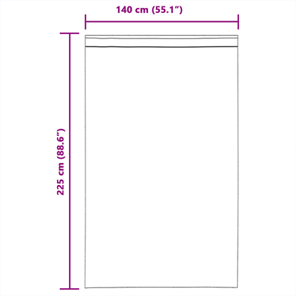 Tende in Voile con Passanti 2 pz Rosso Vino 140x225 cm