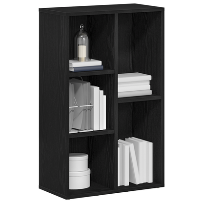 Libreria Rovere Nero 50x25x80 cm in Legno Multistrato