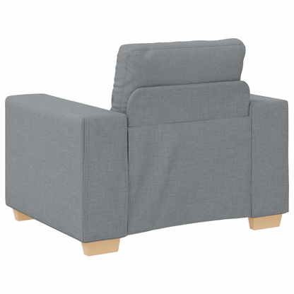 Set di divani con cuscino con cuscino 3 pcs Grigio Tessuto