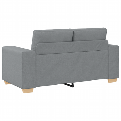 Set di divani con cuscino con cuscino 3 pcs Grigio Tessuto