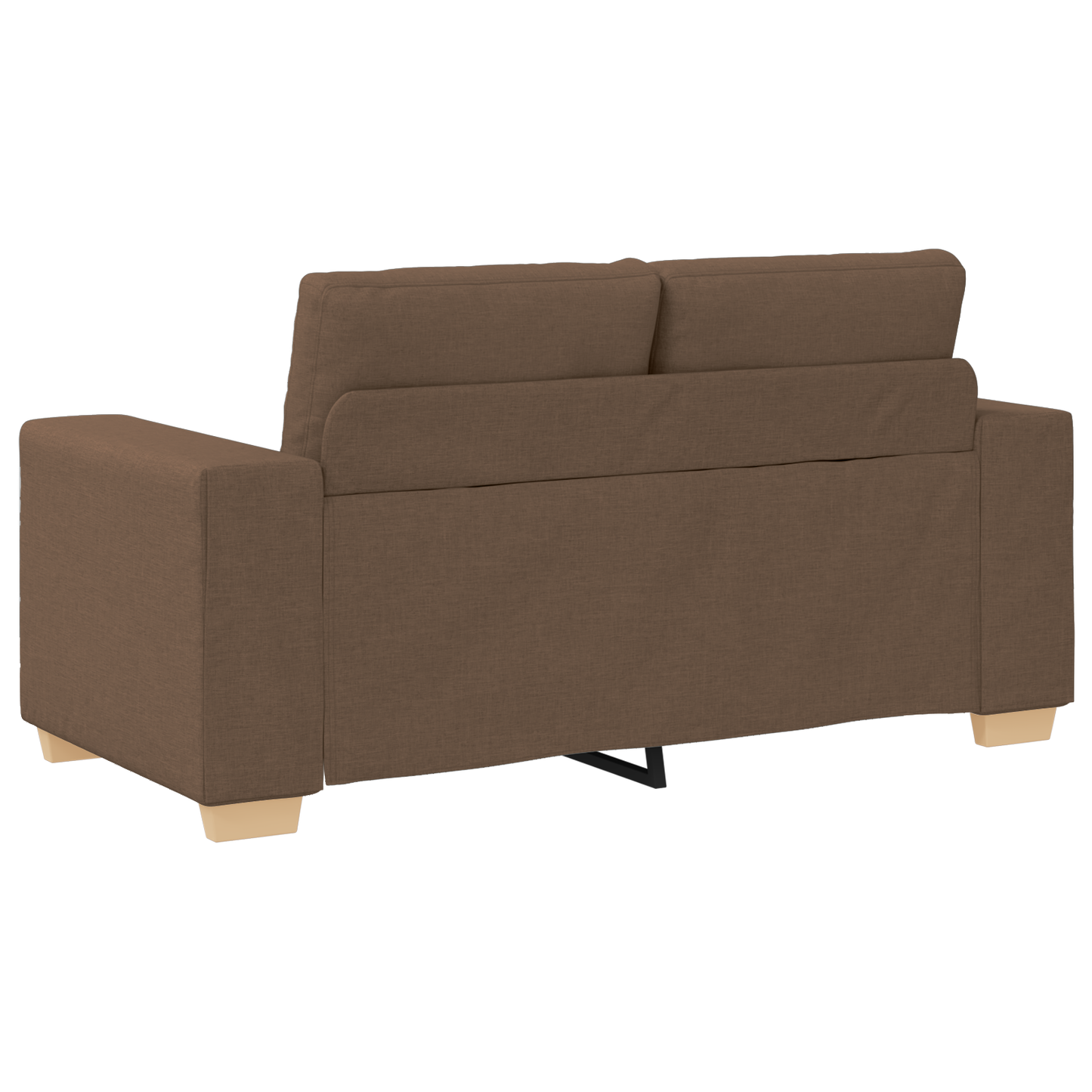 Set di divani con cuscino con cuscino 3 pcs Marrone Tessuto