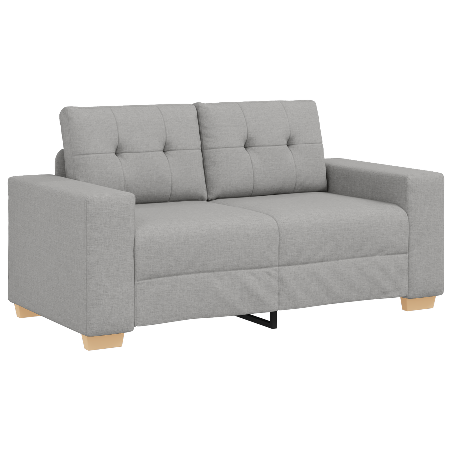 Set di divani con cuscino con cuscino 3 pcs Grigio Tessuto